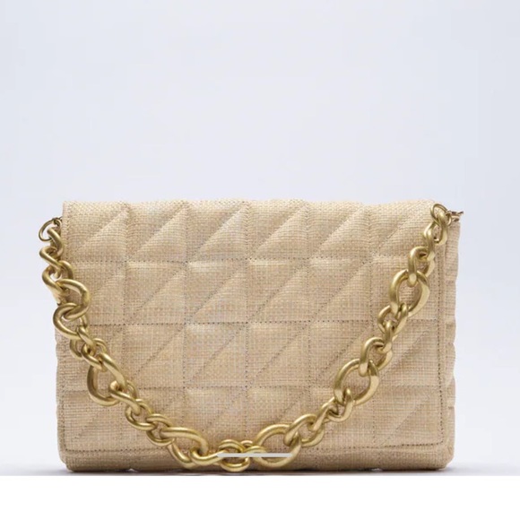 Zara Handbags - Zara QUILTED CHAIN STRAP SHOULDER BAG